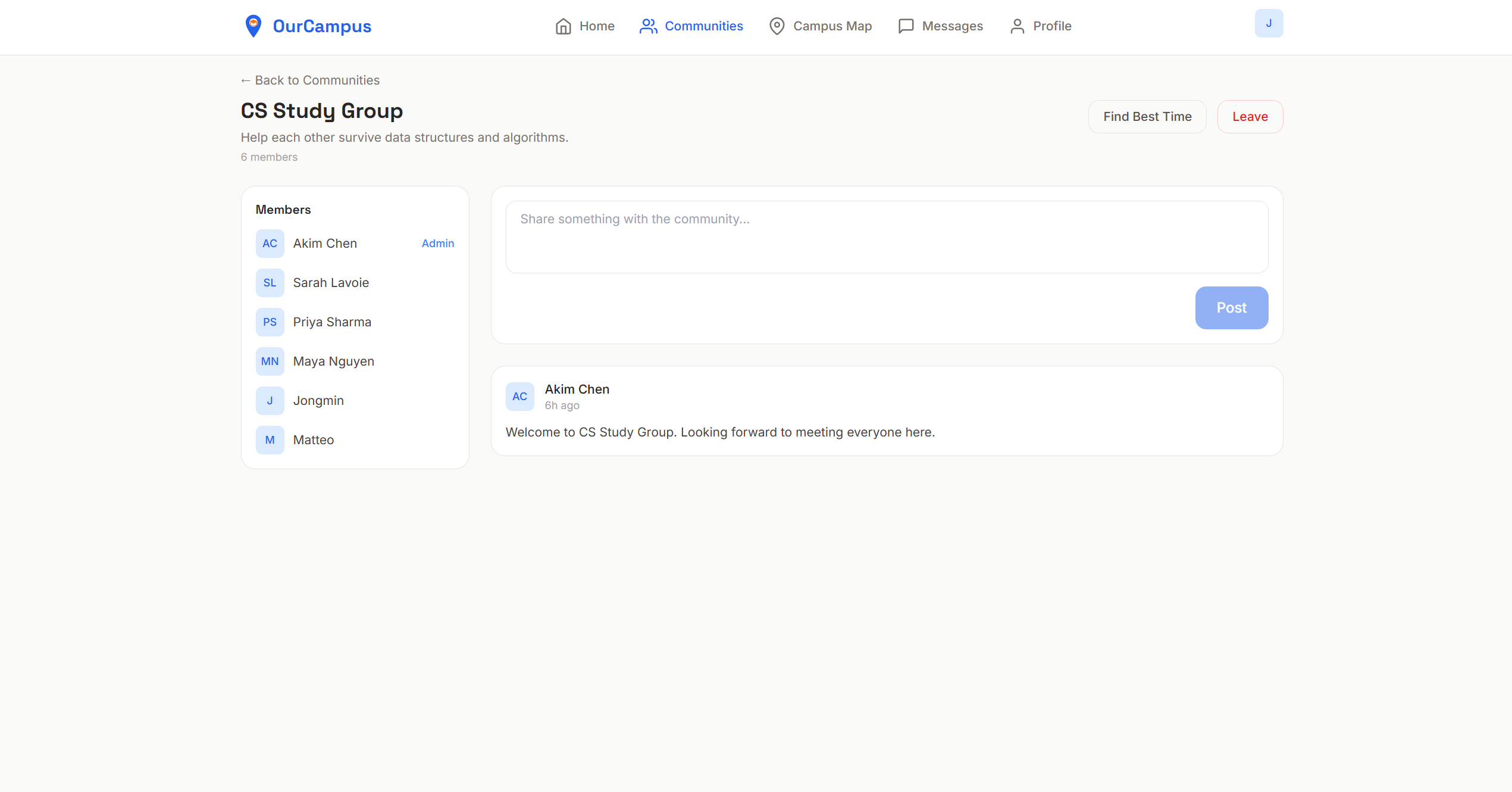 OurCampus screenshot